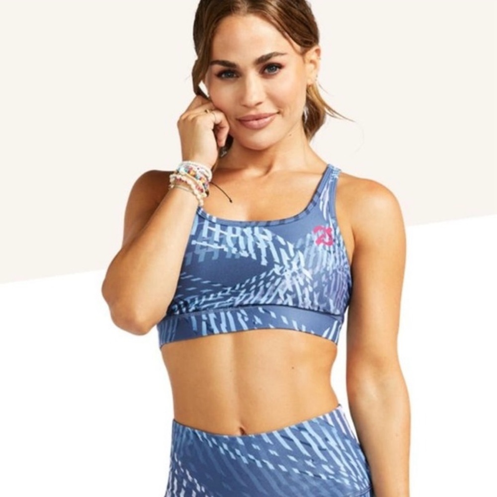Peloton Blue Zepheria Strappy Sports Bra- WITH Wear It To Heart❤️